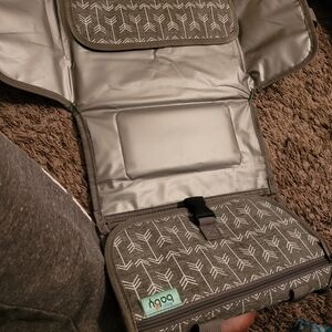 Gray Patterned Diaper Pad